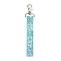 Blooming Meadow Key Fob - White & Blue