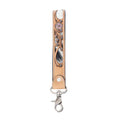 Pasture Petals Handtooled Leather Keychain - Prairie Sand Prairie Sand